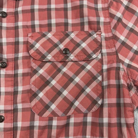 VERTX Shirt Mens Sz M Red Plaid Guardian Tactical Snap Buttons Conceal & Carry - Picture 4 of 10